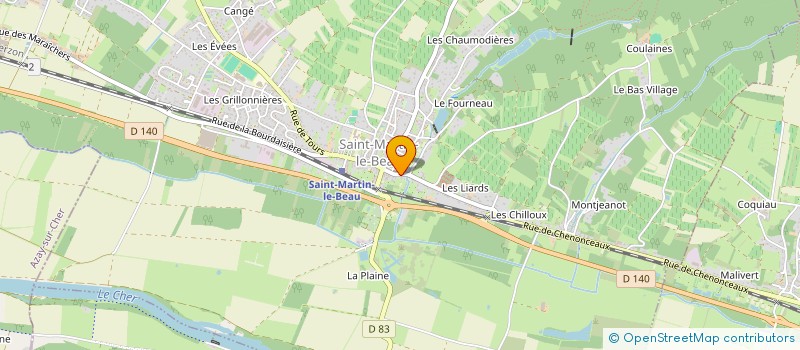 localisation de l'entreprise PAROISSE DE SAINT-MARTIN LE BEAU  SAINT-MARTIN-LE-BEAU