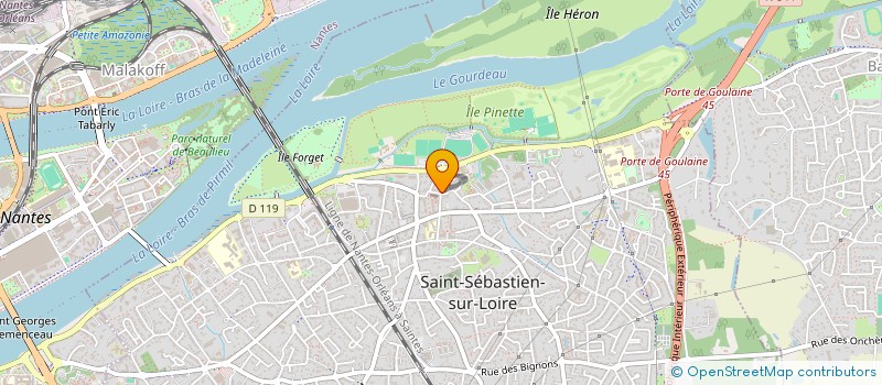 localisation de l'entreprise PAROISSE DE SAINT SEBASTIEN SUR LOIRE  SAINT-SEBASTIEN-SUR-LOIRE