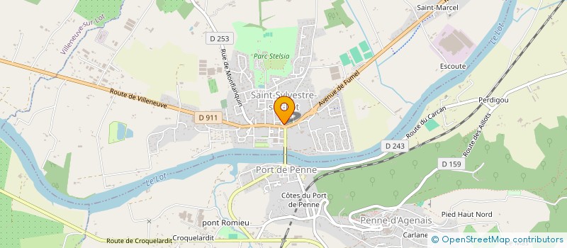 localisation de l'entreprise PAROISSE DE SAINT SYLVESTRE SUR LOT  PENNE D'AGENAIS