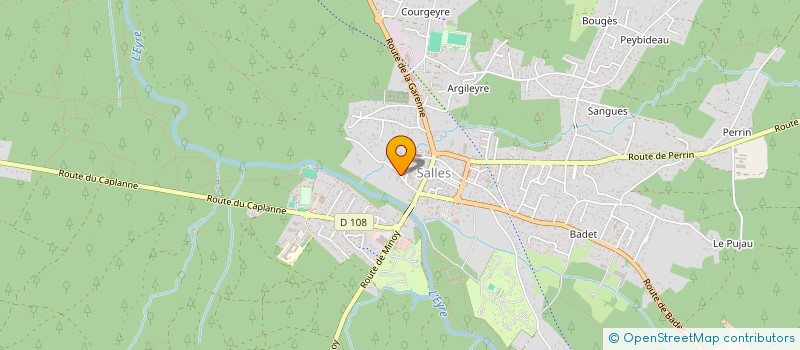 localisation de l'entreprise PAROISSE DE SALLES-DES-LANDES-DE-GIRONDE  SALLES