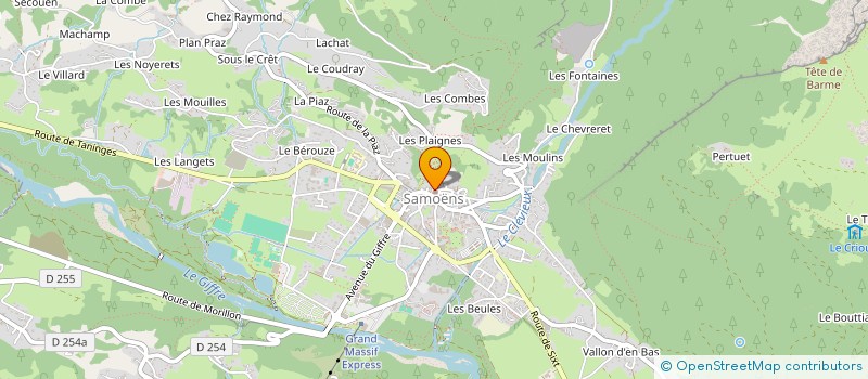 localisation de l'entreprise PAROISSE DE SAMOENS  SAMOENS