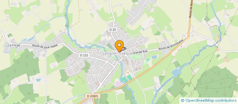 localisation de l'entreprise PAROISSE DE SAVIGNE L EVEQUE  SAVIGNE-L'EVEQUE