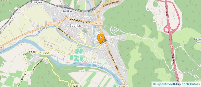 localisation de l'entreprise PAROISSE DE SOUILLAC  SOUILLAC