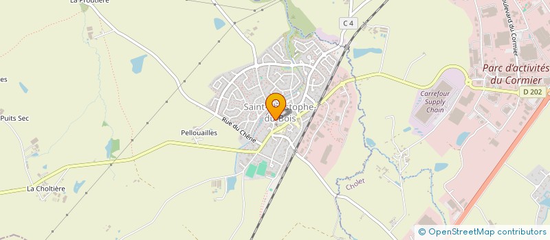 localisation de l'entreprise PAROISSE DE ST CHRISTPHE DU BOIS  SAINT-CHRISTOPHE-DU-BOIS