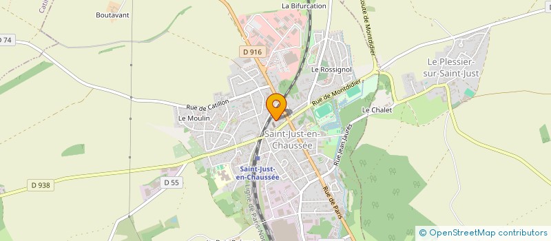 localisation de l'entreprise PAROISSE DE ST JUST EN CHAUSSE  SAINT-JUST-EN-CHAUSSEE