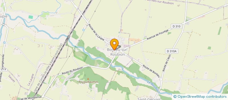 localisation de l'entreprise PAROISSE DE  STE ANNE DE BONLIEU  BONLIEU-SUR-ROUBION