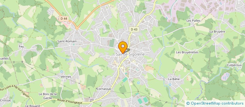localisation de l'entreprise PAROISSE DE STE SIGOLENE  SAINTE-SIGOLENE
