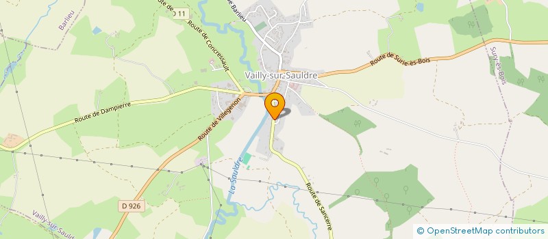 localisation de l'entreprise PAROISSE DE VAILLY  VAILLY-SUR-SAULDRE