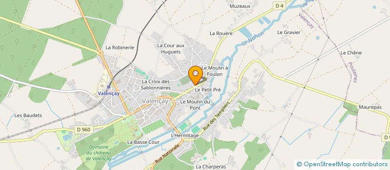 localisation de l'entreprise PAROISSE DE VALENCAY à VALENCAY