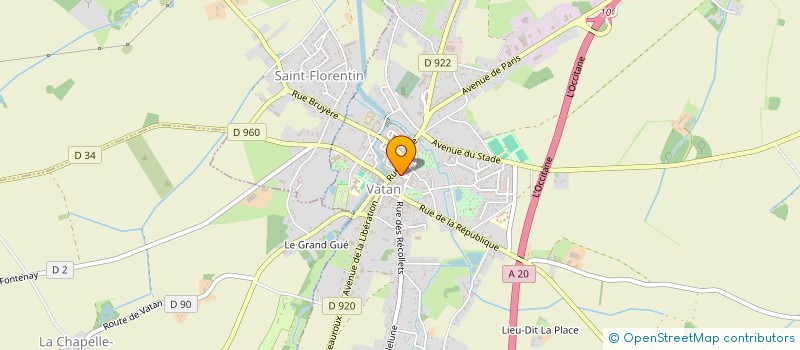 localisation de l'entreprise PAROISSE DE VATAN à VATAN