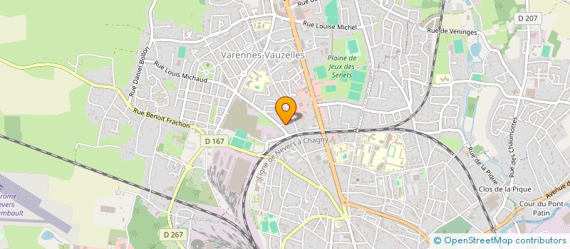 localisation de l'entreprise PAROISSE DE VAUZELLES  VARENNES-VAUZELLES