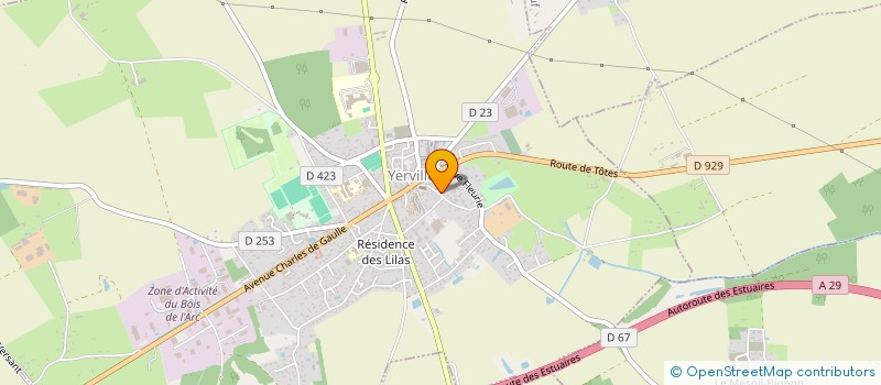 localisation de l'entreprise PAROISSE DE YERVILLE - PLATEAU DE CAUX  YERVILLE