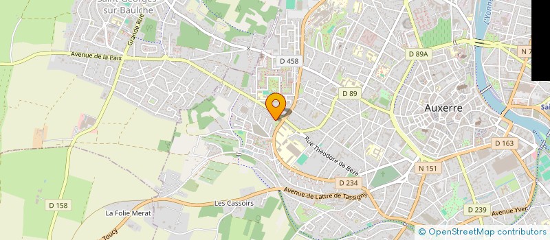 localisation de l'entreprise PAROISSE DES HAUTS D ' AUXERRE à AUXERRE