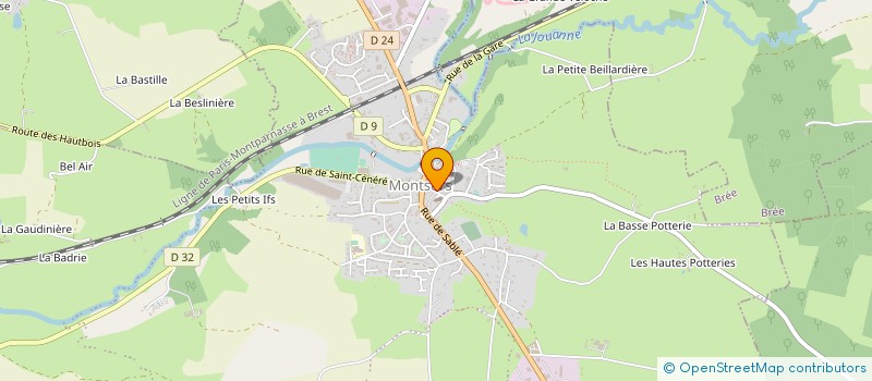 localisation de l'entreprise PAROISSE DES TROIS MARIE DE LA JOUANNE  MONTSURS