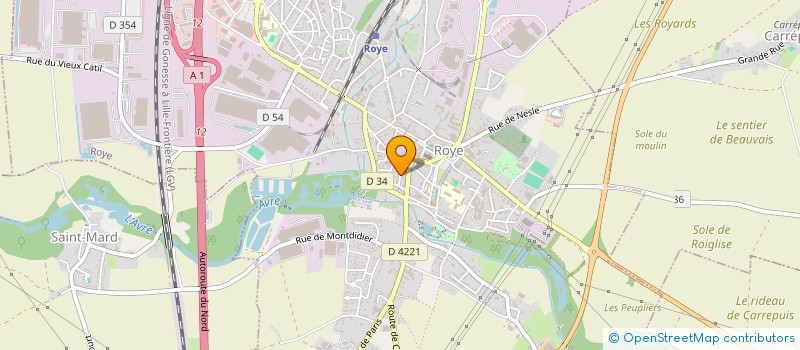 localisation de l'entreprise PAROISSE DU CHRIST ROI à ROYE