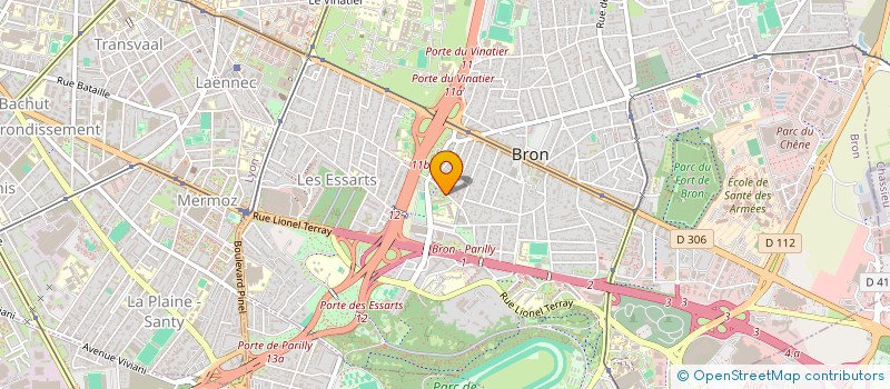 localisation de l'entreprise PAROISSE DU CHRIST ROI  BRON