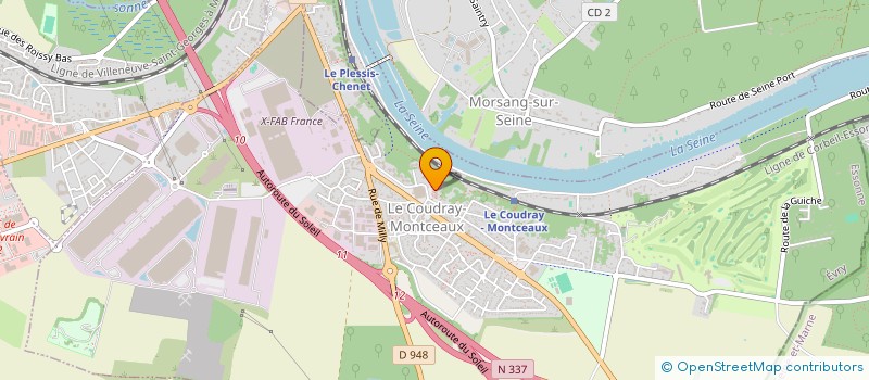 localisation de l'entreprise PAROISSE DU COUDRAY MONTCEAUX  LE COUDRAY-MONTCEAUX