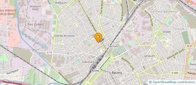 localisation de l'entreprise PAROISSE DU FAUBOURG DE LAON  REIMS