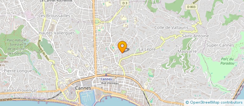 localisation de l'entreprise PAROISSE DU PRADO à CANNES