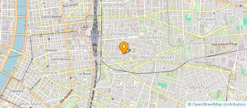 localisation de l'entreprise PAROISSE DU SACRE COEUR  LYON