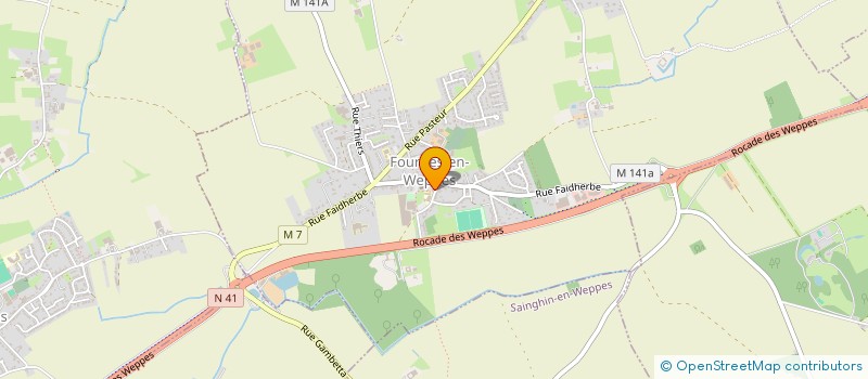 localisation de l'entreprise PAROISSE N D DE LA NATIVITE  FOURNES-EN-WEPPES