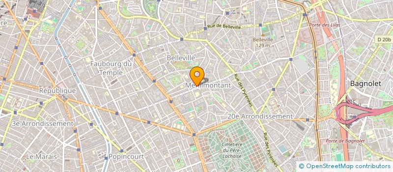 localisation de l'entreprise PAROISSE ND CROIX MENILMONTANT  PARIS