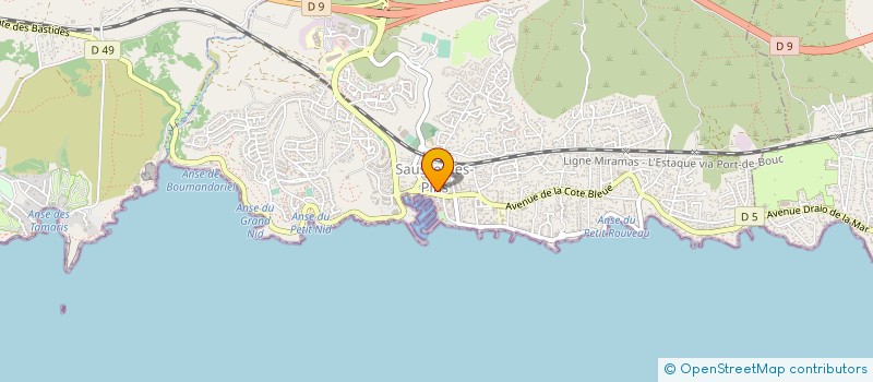 localisation de l'entreprise PAROISSE ND DE LA COTE BLEUE  SAUSSET-LES-PINS