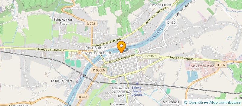 localisation de l'entreprise PAROISSE NOTRE DAME  SAINTE-FOY-LA-GRANDE