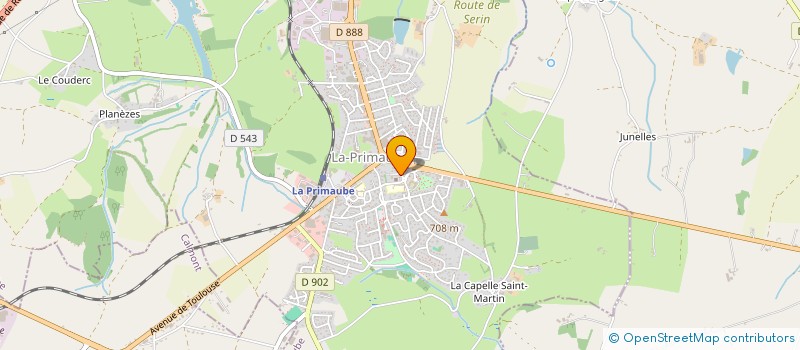 localisation de l'entreprise PAROISSE NOTRE DAME DE L'AUBE  LUC-LA-PRIMAUBE