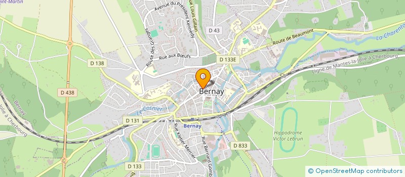 localisation de l'entreprise PAROISSE NOTRE DAME DE LA CHARENTONNE  BERNAY