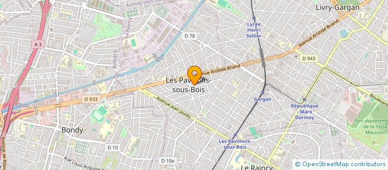 localisation de l'entreprise PAROISSE NOTRE DAME DE LOURDES  LES PAVILLONS-SOUS-BOIS