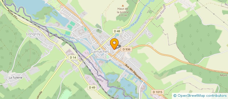 localisation de l'entreprise PAROISSE NOTRE DAME DU VAL DE BRESLE  GAMACHES