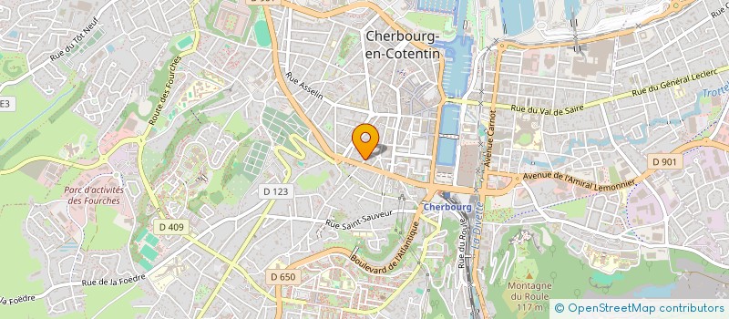 localisation de l'entreprise PAROISSE NOTRE DAME DU VOEU  CHERBOURG-EN-COTENTIN