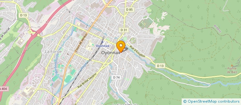 localisation de l'entreprise PAROISSE OYONNAX  OYONNAX