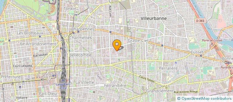 localisation de l'entreprise PAROISSE PEINTURE.F  VILLEURBANNE