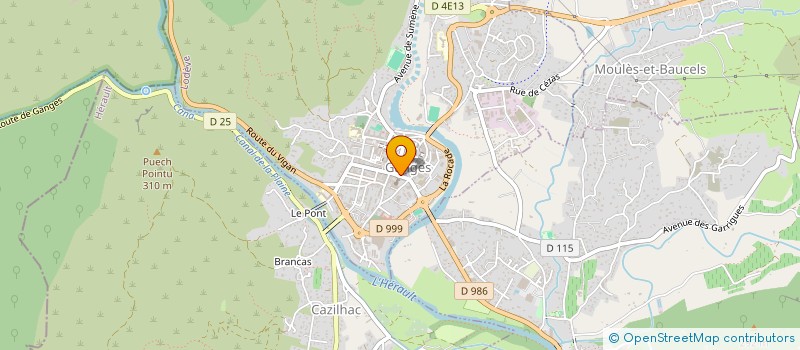 localisation de l'entreprise PAROISSE PORTE DES CEVENNES  GANGES