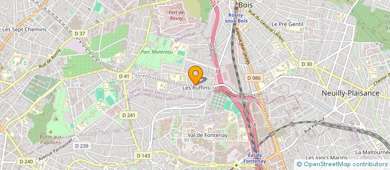 localisation de l'entreprise PAROISSE SAINT CHARLES DES RUFFINS à MONTREUIL