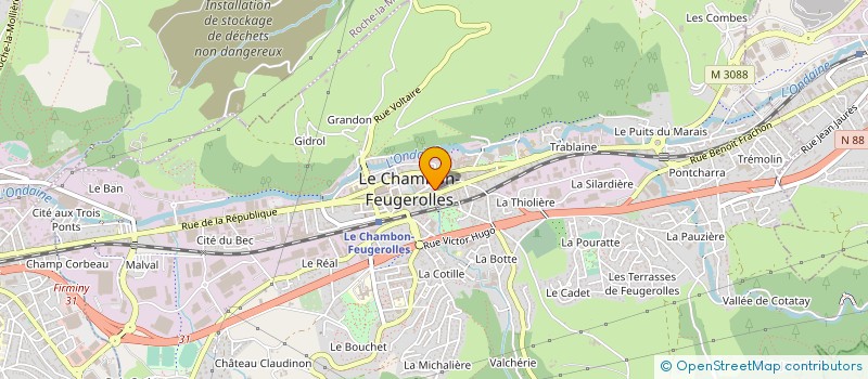 localisation de l'entreprise PAROISSE SAINT CLEMENT à LE CHAMBON-FEUGEROLLES