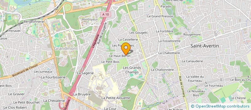 localisation de l'entreprise PAROISSE SAINT ETIENNE DE GRANDMONT  SAINT-AVERTIN