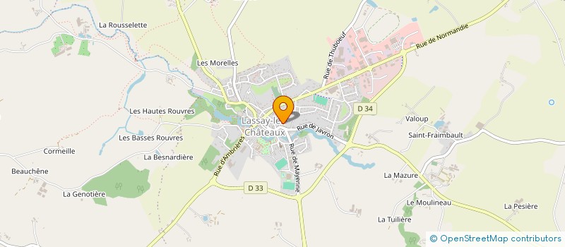 localisation de l'entreprise PAROISSE SAINT FRAIMBAULT EN LASSAY  LASSAY-LES-CHATEAUX