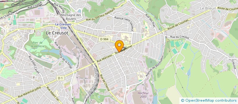 localisation de l'entreprise PAROISSE SAINT-FRANCOIS D'ASSISE  LE CREUSOT