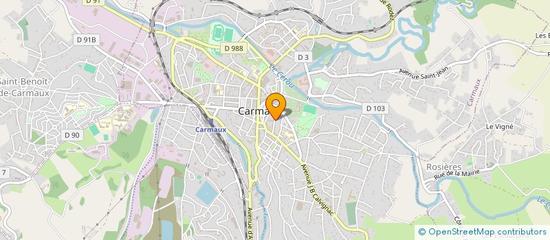 localisation de l'entreprise PAROISSE SAINT FRANCOIS & SAINTE CLAIRE  CARMAUX