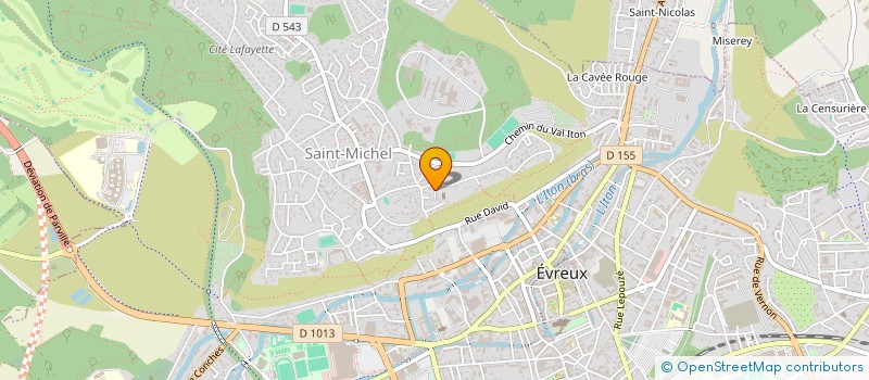 localisation de l'entreprise PAROISSE SAINT JEAN BAPTISTE DU VAL ITON  EVREUX