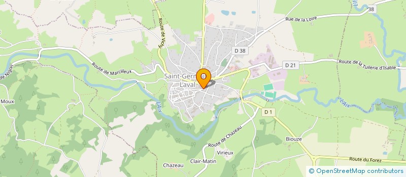 localisation de l'entreprise PAROISSE SAINT JEAN BOSCO  SAINT-GERMAIN-LAVAL