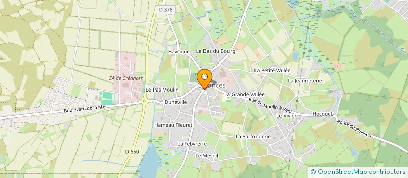 localisation de l'entreprise PAROISSE SAINT JEAN DE CREANCES  CREANCES