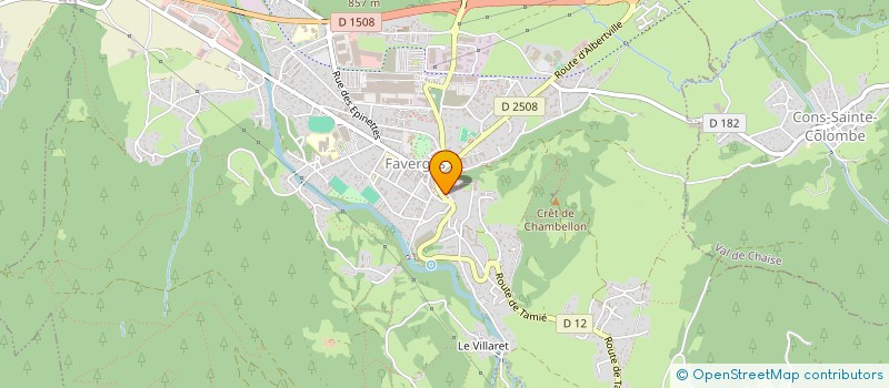 localisation de l'entreprise PAROISSE SAINT JOSEPH EN PAYS DE FAVERGUES  FAVERGES-SEYTHENEX