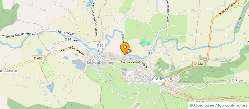 localisation de l'entreprise PAROISSE SAINT MARTIN à CORDES-SUR-CIEL