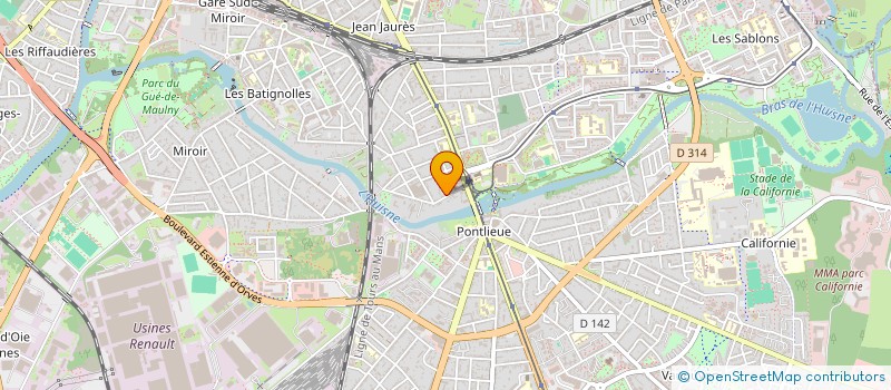 localisation de l'entreprise PAROISSE SAINT MARTIN DE PONTLIEUE  LE MANS