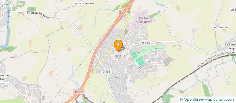 localisation de l'entreprise PAROISSE SAINT MELAINE EN VAL DE JOUANE  LOUVERNE