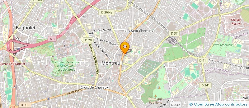 localisation de l'entreprise PAROISSE SAINT PIERRE SAINT PAUL  MONTREUIL